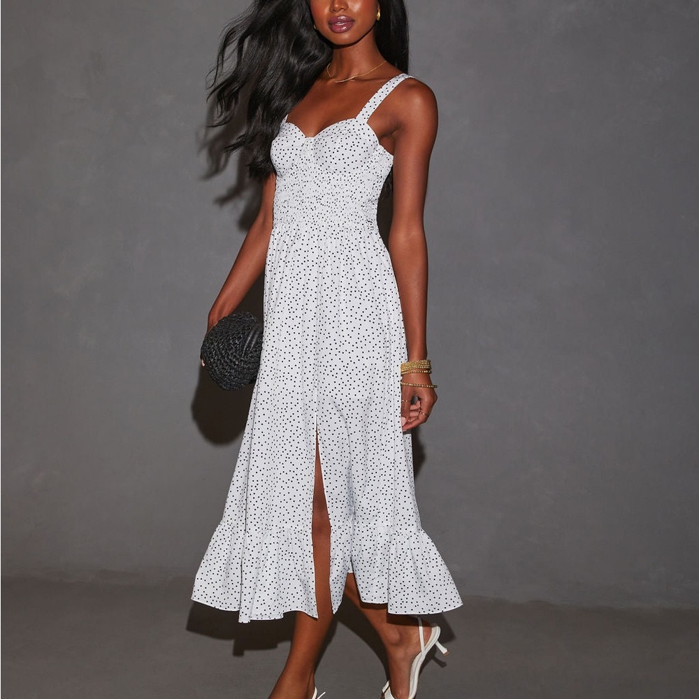 Vici Polka Dot Corset Midi Dress - Picture 2 of 4